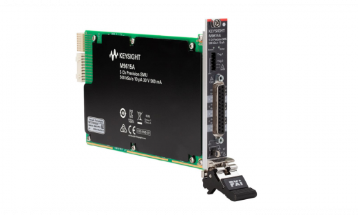 M9615A PXIe 5-channel Precision Source/Measure Unit, 500 kSa/s, 10 pA, 30 V, 500 mA